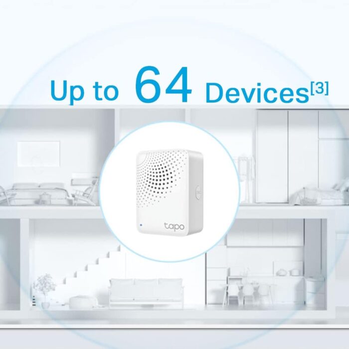 Tapo H100 Smart Hub with Chime, Works with Tapo Doorbell Camera, Smart Switch, Button and Sensor,Whole-Home Coverage,Connect Up to 64 Devices,19 Ringtones,Energy-Efficient, Quick and Easy Setup - Image 8