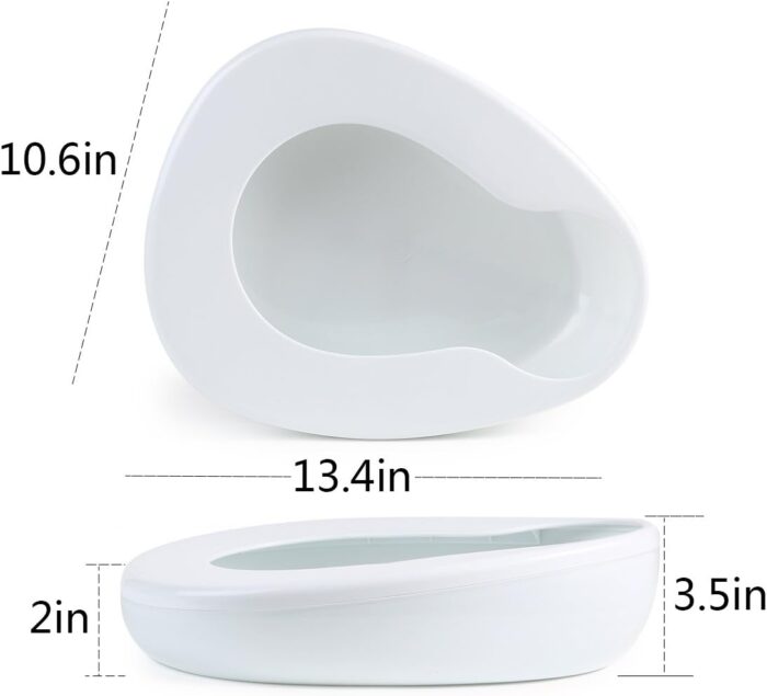 ONEDONE Bedpan for Women Men Elderly Female Male Bedridden Patient Hospital Home Bed Pan Emergency Device (White) - Image 5