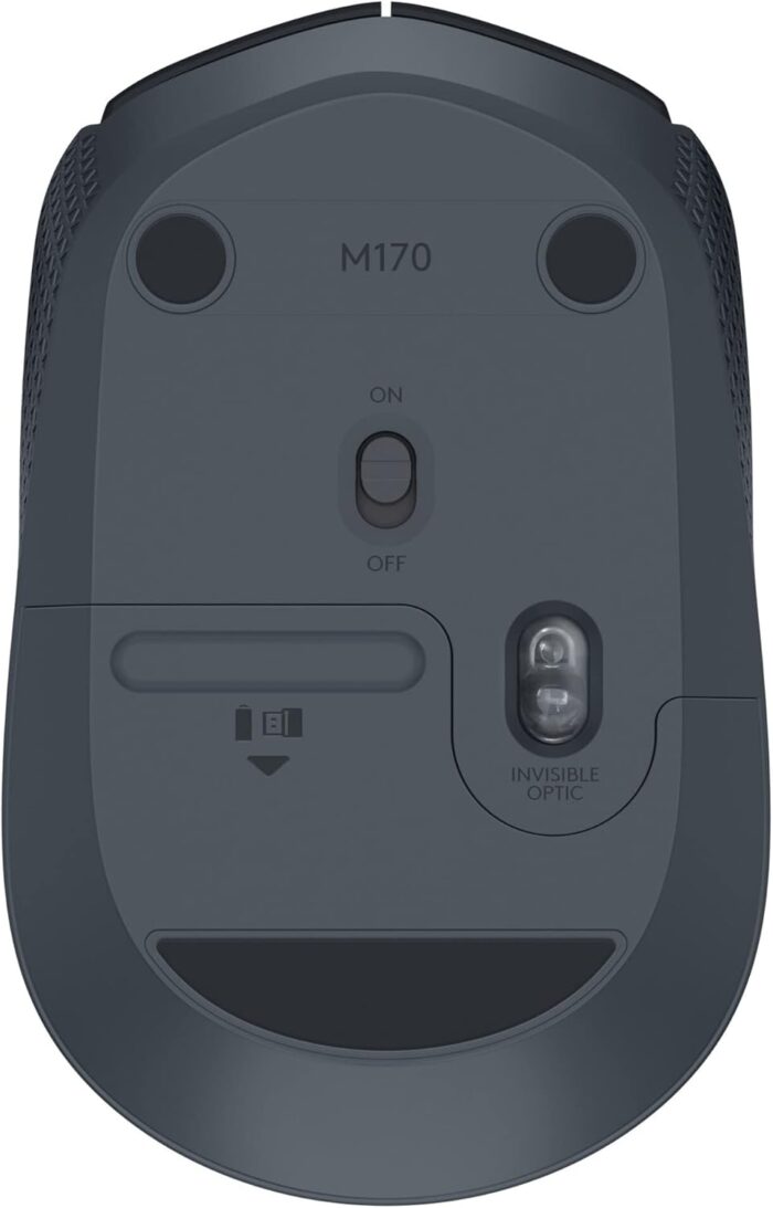 Logitech M171 Wireless Mouse for PC, Mac, Laptop, 2.4 GHz with USB Mini Receiver, Optical Tracking, 12-Months Battery Life, Ambidextrous - Black - Image 6