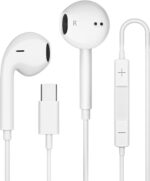Type C Headphones Wired - USB - C Wired Earphones with Mic & Volume Control, Noise Cancelling Headset Compatible for iPhone 16/15 Pro Max, iPad, Galaxy S25/S24/S23/S22/Ultra Note 10/20, Pixel 7/6/5/4
