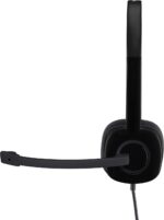 Logitech H151 Wired Headset, Stereo Headphones with Rotating Noise Cancelling Microphone, 3.5 mm Audio Jack, In Line Controls, PC/Mac/Laptop/Tablet/Smartphone Black, 981-000589, S,M,L - Image 2