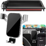 LUNQIN Car Phone Holder Center Console Organizer Tray for Kia K4 2025 2026 Auto Interior Accessories Best Cell Phones Mount Mobile Cellphone Stand Dashboard Screen Storage Accessory