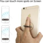 AIFUDA 6pcs Transparent Cell Phone Ring Holder, 360 Degree Rotation Finger Ring Grip Kickstand Compatible for Various Mobile Phones Smartphones, 3 Square & 3 Round Shape - Image 5