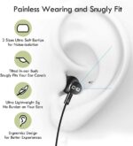 C G CHANGEEK Extra Long Wired Headphone for TV with 12FT Spring Coiled Extension Cable, Earphones Earbuds for 3.5mm Audio Output Devices, Metal Stereo Bass in-Ear Headset with Volume Control-ChanGeek - Image 5