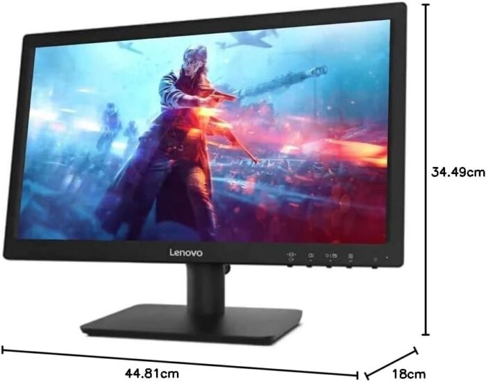 Lenovo - D19-10, 18.5 Inch (46.99 Cm) 1366 X 768 Pixels Led Hd Monitor, Tn Panel, (5Ms Response Time - 200 Nits Brightness Hdmi and Vga Port - Hdmi Cable Included - 72% Color Gamut) (Raven Black) - Image 8