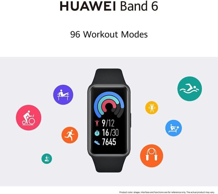 Huawei Band 6, All-Day Spo2 Monitoring, 1.47" Fullview Display, 2-Week Battery Life, Fast Charging, Heart Rate Monitoring, Sleep Tracking, 96 Workout Modes, Message Reminder - Forest Green - Image 12