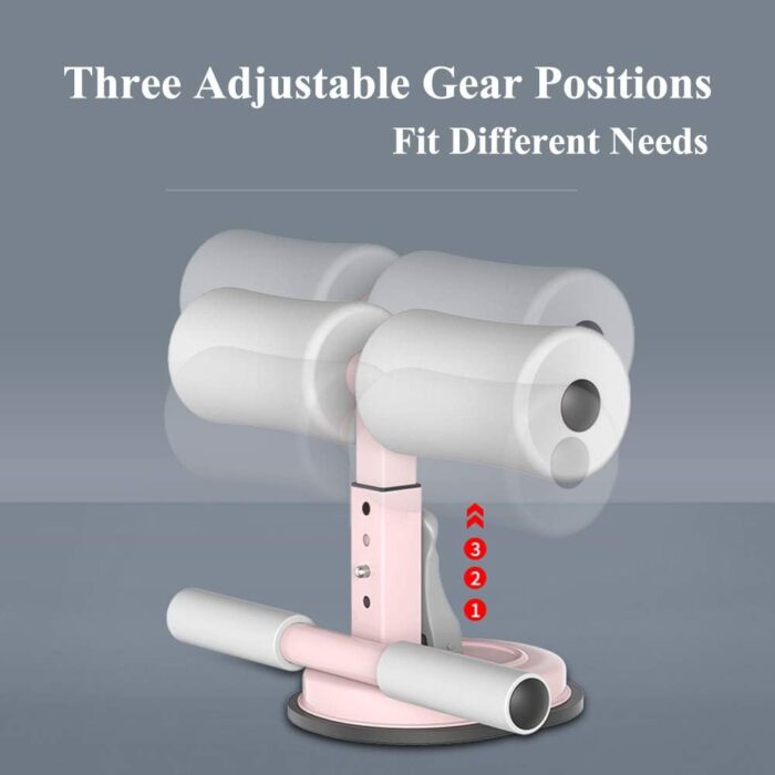 Adjustable Sit Up Bar, Sit-up Floor Bar Self-Suction with 3 Gear Positions Abdominal Muscle Training Body Stretching Fitness Equipment for Home Work Travel - Image 3