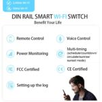 DIY 1P+N Smart Wi-Fi Switch, 16A Smart WiFi Circuit Breaker with Energy Monitor, Smart Life/Tuya APP Remote Control, Timer Functions, DIN Rail Mounted, Compatible with Alexa and Google Assistant - Image 2