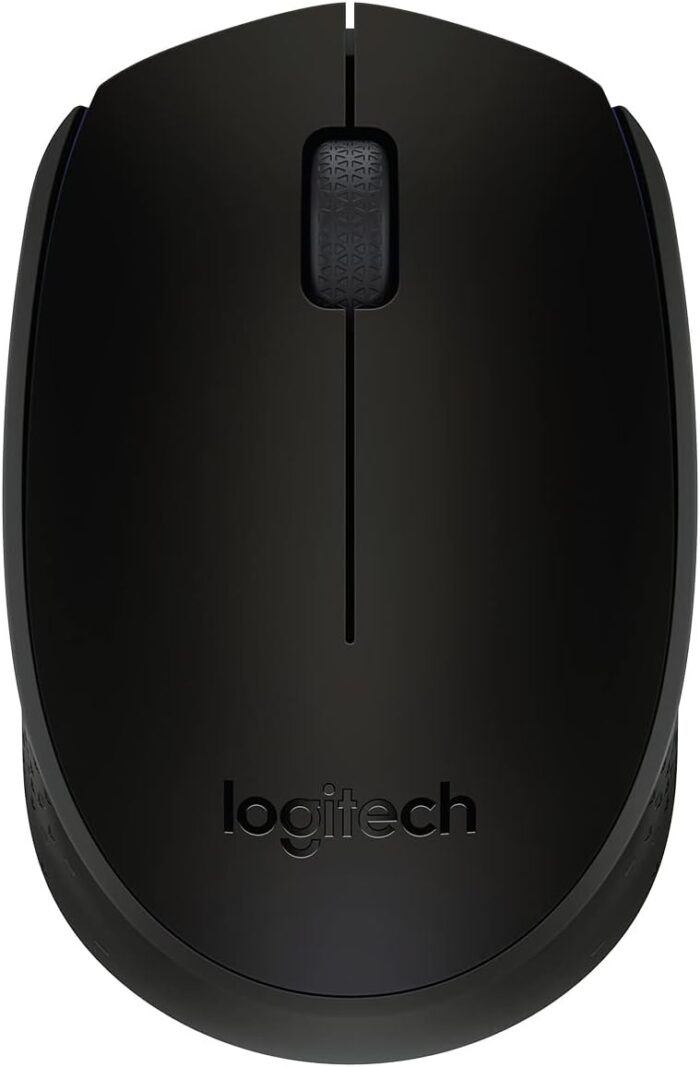 Logitech M171 Wireless Mouse for PC, Mac, Laptop, 2.4 GHz with USB Mini Receiver, Optical Tracking, 12-Months Battery Life, Ambidextrous – Black