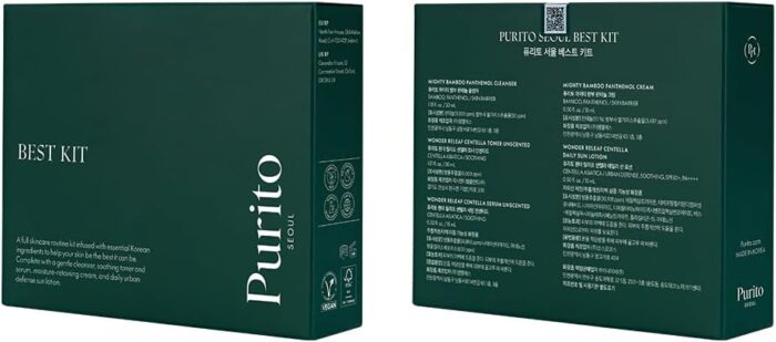 PURITO SEOUL Best Kit - Skincare Routine with Panthenol Cleanser & Cream, Unscented Centella Serum & Toner, For All Skin Types, Gift Set, For Face, Facial Serum, K-Beauty, 3.52 fl. oz. - Image 2