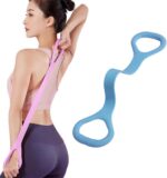 Goodern Figure 8 Resistance Band,Arm Back Shoulder Exercise Elastic Rope,Stretch Fitness Band for Yoga Pilates Stretching Elasticity Arm Back Chest,Resistance Band Elastic Exercise Equipment