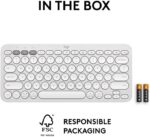 Logitech Pebble Keys 2 K380s, Multi-Device Bluetooth Wireless Keyboard with Customizable Shortcuts, Slim and Portable, Easy-Switch for Windows, macOS, iPadOS, Android, Chrome OS, US Intl Layout- White - Image 10