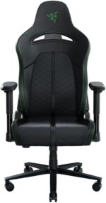Razer Enki X Essential Gaming Chair: All-Day Comfort, Built-In Lumbar Arch, Optimized Cushion Density, Dual-Textured, Eco-Friendly Synthetic Leather, Memory Foam Head Cushion - Black & Green