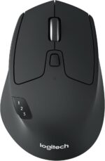 Logitech M720 Triathlon Wireless Mouse, Multi-Device, Bluetooth and 2.4 GHz with USB Unifying Receiver, 1000 DPI, 8-Buttons, 24-Month Battery Life, laptop/PC/Mac/iPad OS - Graphite Black