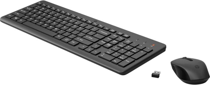 HP 330 Wireless Keyboard and Mouse Combo – 2.4 Ghz Wireless USB Receiver – Chiclet Keys, 12 Keyboard Shortcuts – 1600 DPI Multi-Surface Mouse – LED Num Lock, Caps Lock, Scroll Lock (2V9E6AA)
