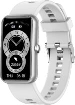 Smarties AE Smart Watch for Girls Boys Kids Teens Men Women with Blood Pressure Monitor Fitness Tracker Call and Message Notification (Silver)