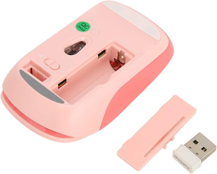 Sorandy Modern Wireless Keyboard Optical Mouse Combo, Colorful Cute Silent Ergonomic Slim and Compact Wireless Keyboard 2.4G with Numeric Pad for Laptop Computer Compatible with (Pink Mixed Color) - Image 7