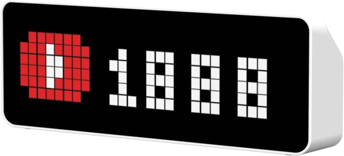 ULANZI TC001 Smart Pixel Clock, Gaming Setup Digital Alarm Clock with Weather – Awtrix Simulator – WiFi Connect, Social Media Counter, Retro Pixel Art Clock for Gaming Room,Bedside, Office Decor