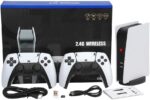 4K Retro M5 Video Game Console with 20,000+ Games – TV Box with 64GB/128GB, HDMI, 2 Wireless Controllers, Classic CPS/PS1/GBA Support, Plug & Play Gaming System