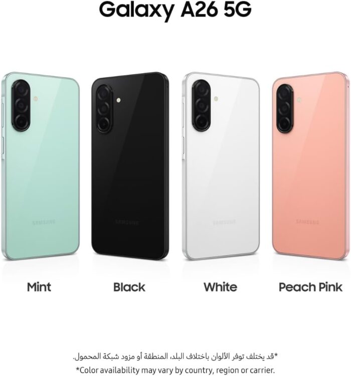 Samsung Galaxy A26 5G, Android Smartphone, 256GB Storage, 8GB RAM, White, 50MP Camera, Large Display, Long Battery Life (UAE Version) - Image 3