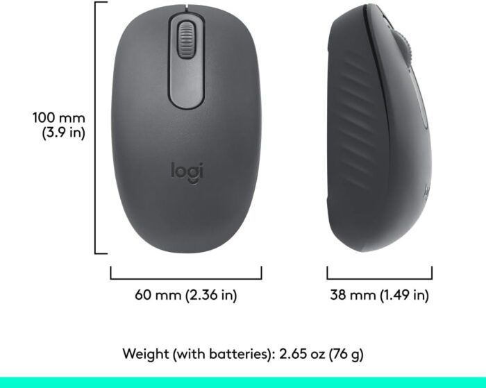 Logitech M196 Bluetooth Wireless Mouse, Compact and Portable Mouse for Laptops, Tablets and More, 12-Month Battery, Smooth Tracking, Compatible With PC and Mac, Windows and macOS - Graphite - Image 9