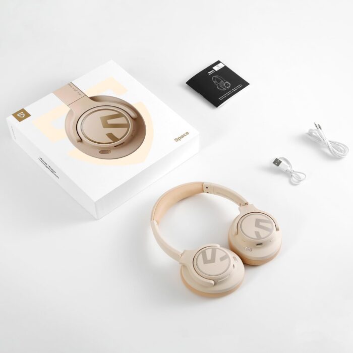 SoundPEATS Space Hybrid Active Noise Cancellation Headphones, Over Ear Headphones with 123H Playtime, Wireless Bluetooth Headset with Deep Bass, Hi-Res Audio, Multipoint Connection&App Customize EQ - Image 8