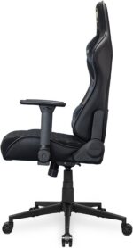 Cougar Armor One V2 Gold F Gaming Chair, Woven Fabric Surface, 4D Folding Armrests, 155° Reclining, Piston Lift Height Adjustment, Up to 120 kg Weight Support - Black & Gold - Image 7