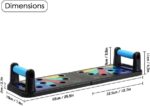 HEXAR® Push Up Board, Foldable 12-in-1 Fitness Board, Home Workout Equipment, Pushup Handles for Floor, Multi Muscle Strength Training Equipment for Men and Women - Image 2