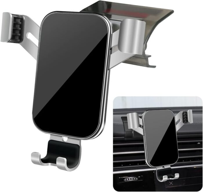 LUNQIN Car Phone Holder for Audi Q7 SQ7 2020 2021 2022 2023 2024 2025 and Audi Q8 SQ8 RSQ8 2019-2025 Auto Interior Accessories Best Cell Phones Mount Cellphone Mobile Cradle Charging Navigation Stand