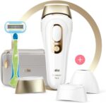 Braun Silk·expert Pro 5, At-Home Laser, IPL Hair Removal Device, Permanent Visible Hair Removal, 1 Standard & 1 Precision & 1 Wide Head & Venus Razor, Gift for Women, PL5257, White/Gold - Image 2