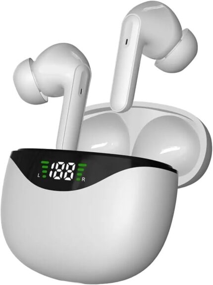 Nice Deals LLC Wireless Bluetooth Earbuds with Touch Control, HD Mic, LED Digital Display, IPX5 Waterproof, 72-Hour Standby, 5-Hour Music Playtime – Perfect for Sports, Gym, and On-the-Go Listening