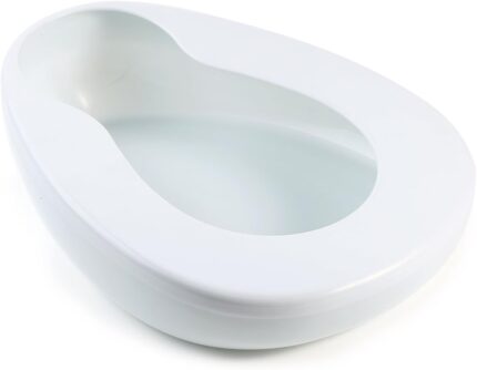 ONEDONE Bedpan for Women Men Elderly Female Male Bedridden Patient Hospital Home Bed Pan Emergency Device (White)