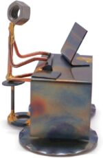 Rock Creek Metal Craft Software Developer - Handmade Metal Figurine - Hand Welded Metal Art and Recycled Metal Sculptures - Unique Desk Accessories, Office Decor, & Office Gifts - Made in The USA - Image 2