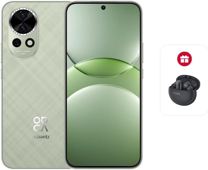 HUAWEI nova 13 Smartphone, 6.7-inch OLED flat-edge screen, 12GB+256GB, 60MP Front Ultra-Wide Portrait Camera, AI Best Expression, 100W SuperCharge Turbo, 5000mAh, Green + Gift