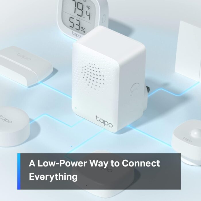 Tapo TP-Link Smart Hub with Built-in Chime, REQUIRES 2.4GHz Wi-Fi, Reliable Long-Range Connections with Sensors, Sub-1G Low-Power Wireless protocol, Connect with up to 64 smart devices. H100 - Image 3