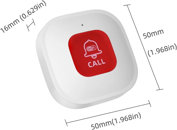 UanTii Tuya WiFi Smart SOS Button Emergency Help Button Wireless Caregiver Pager Phone Alert Transmitter Emergency Call Button for Kids Elderly Patient, No Hub Required - Image 8