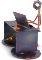 Rock Creek Metal Craft Software Developer - Handmade Metal Figurine - Hand Welded Metal Art and Recycled Metal Sculptures - Unique Desk Accessories, Office Decor, & Office Gifts - Made in The USA - Image 4