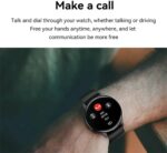 Smart Watch With Text And Call Fitness Tracker, AMOLED Display, Bluetooth Watch IP68, Waterproof Level Activity Tracker With Heart Rate And Sleep Monitor Smart Watch For iOS & Android (Black) - Image 4