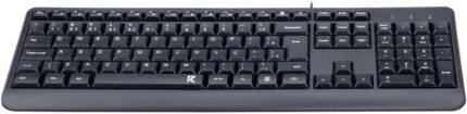 Redragon Wired Keyboard BS-7092 For Gaming and Work, Ergonomic & Power-Efficient, Anti-Ghosting Keys, Adjustable DPI, Spill-Resistant Keyboard, USB Connectivity