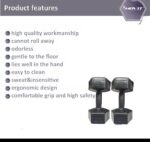 Hex Neoprene Dumbbell Set of 2 (3KG Each) – Home Gym Weights for Men & Women – Non-Slip Coated Fitness Equipment-/Black - Image 7