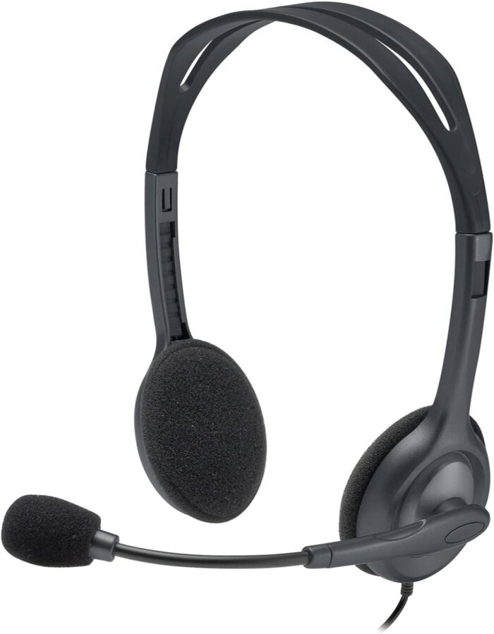 Logitech H111 Wired Headset, Stereo Headphones with Noise-Cancelling Microphone, 3.5 mm Audio Jack, PC/Mac/Laptop/Smartphone/Tablet - Black - Image 4