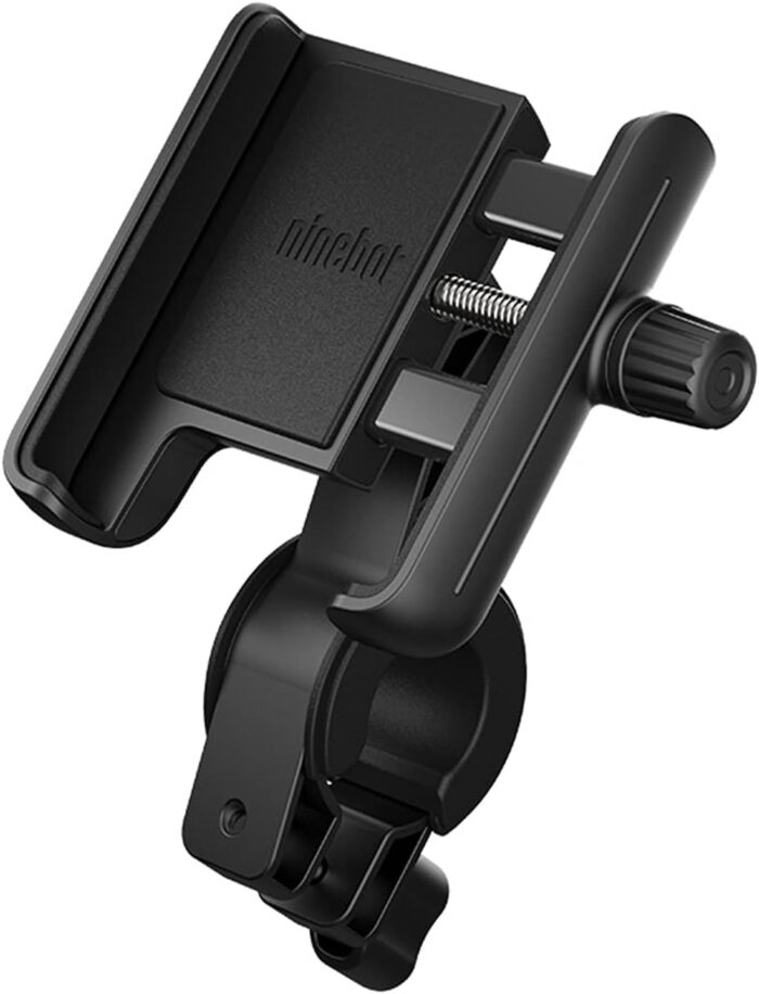 Segway Ninebot Phone Mount, Adjustable Electric Scooter eMoped Bicycle Handlebar Holder, Fits All iPhone’s, 12, 11, X, iPhone 8, Samsung Galaxy, Holds Any 4-6.5 inches Cellphone,Black