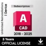 Autocad 2025, 2024 3 Years License Subscription