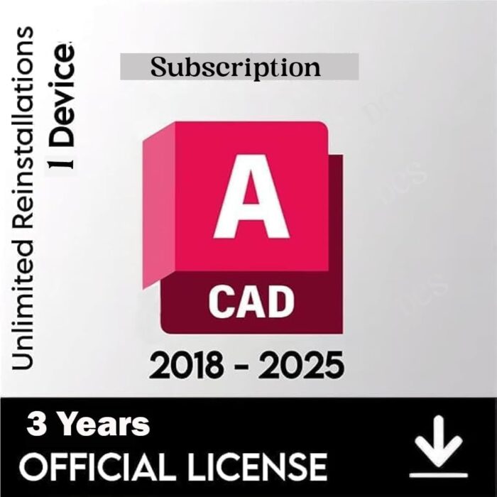 Autocad 2025, 2024 3 Years License Subscription