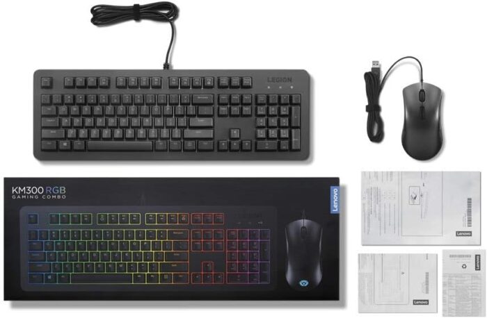 Lenovo Legion KM300 RGB Gaming Combo Keyboard and Mouse - Arabic & English - Image 3