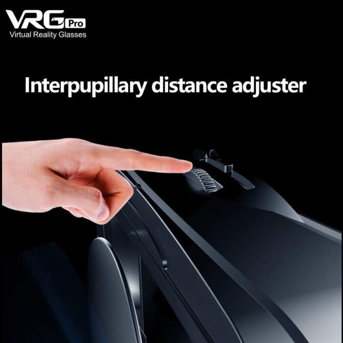 3D VR Glasses, Virtual Reality Full-Screen Wide-Angle Glasses for 5 to 7 Inch Smartphones, Adjustable Pupil & Object Distance, Myopia-Friendly with Bluetooth Remote Control (Black) - Image 4