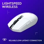 Logitech G305 Lightspeed Wireless Gaming Mouse, HERO Sensor, 12,000 DPI, Lightweight, 6 Programmable Buttons, 250h Battery Life, On-Board Memory, Compatible with PC / Mac - White - Image 3
