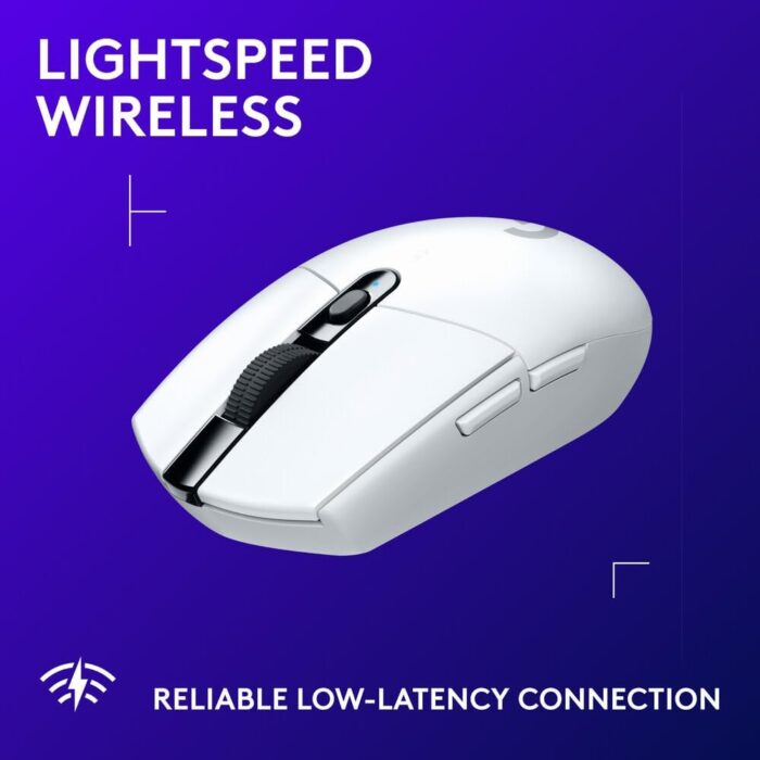 Logitech G305 Lightspeed Wireless Gaming Mouse, HERO Sensor, 12,000 DPI, Lightweight, 6 Programmable Buttons, 250h Battery Life, On-Board Memory, Compatible with PC / Mac - White - Image 3