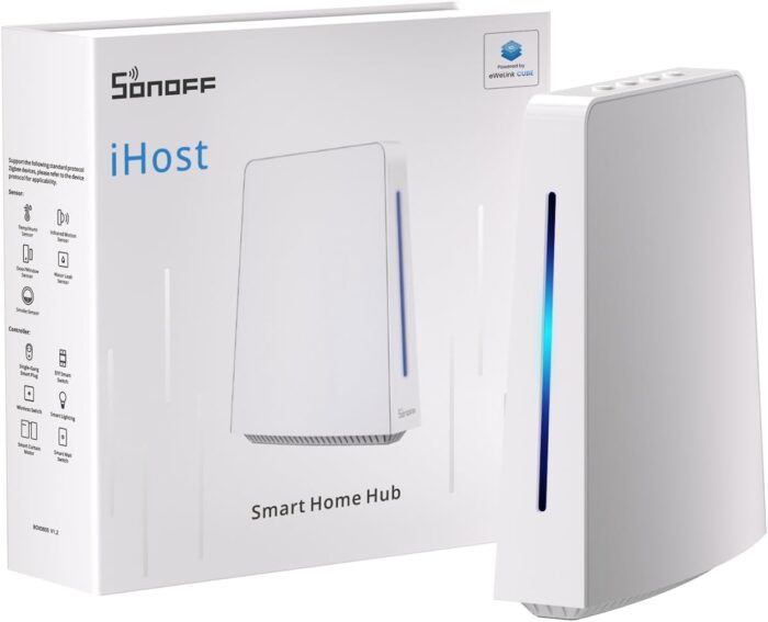 SONOFF iHost Smart Home Hub, Zigbee Gateway, Private Local Server for Secure Home Automation, LAN&Zigbee Compatibility, Local Data Storage and Open API for Customization,Works with Alexa & Google Home