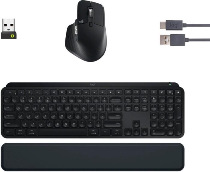 Logitech MX Keys S Combo - Performance Wireless Keyboard and Mouse with Wrist Rest - Image 2
